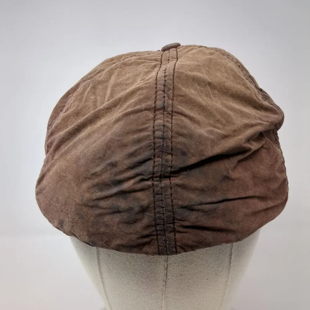 Unbranded Fitted Hat Brown One Size Lightweight Distressed Solid Blank